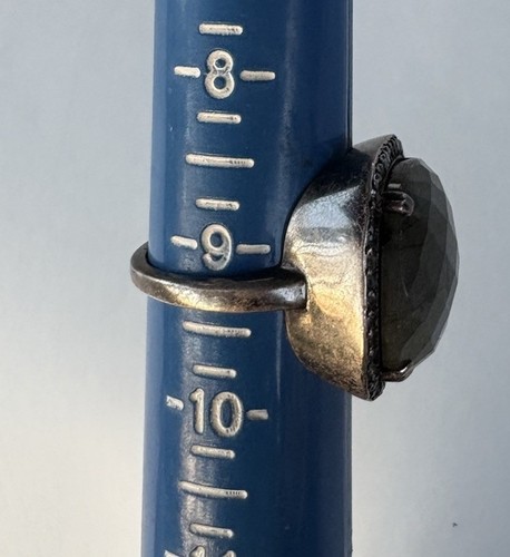 Sterling Silver 925 Labradorite Blue Ring Size 9.25 Square - Picture 10 of 11