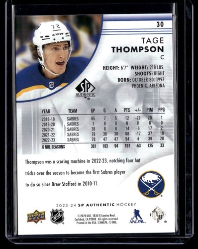 2023-24 SP Authentic HOCKEY - BASE - *YOU PICK FROM LIST* NM - Picture 61 of 201