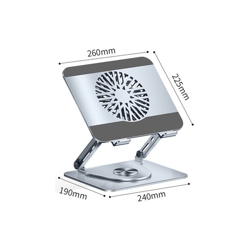 with Magnetic Fan Laptop Stand 360° Rotating Tablet Riser Holder - Photo 7/9