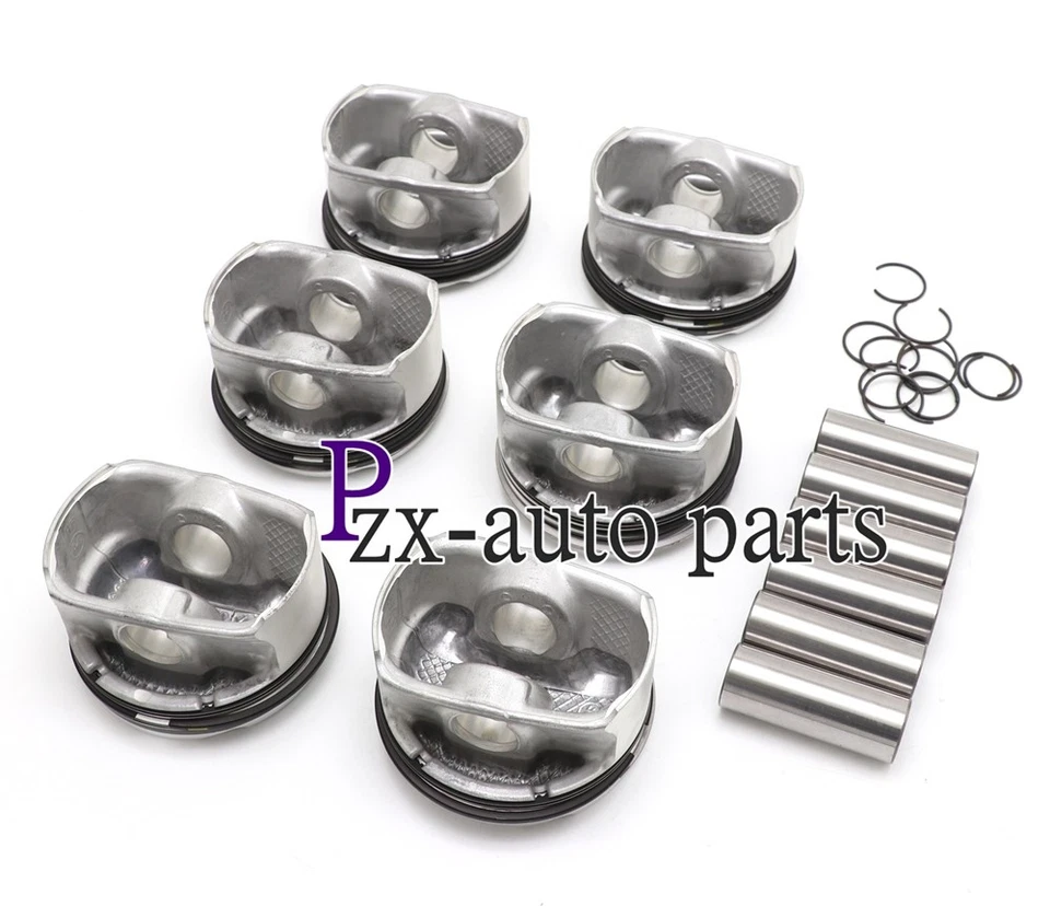 6x Pistons & Rings Set 10.7:1 For BMW E90 E60 E83 328i 528i 630i N52B30 3.0L - Image 4 of 4