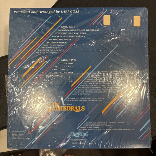 THE CATHEDRALS VOICES IN PRAISE A CAPPELLA RIVERSONG All Original Lp - Picture 2 of 4