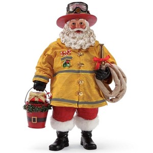 Possible Dreams Figurine Bucket Brigade Fireman Santa 6003443