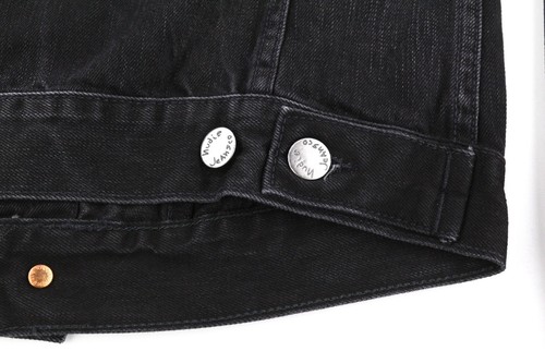 NUDIE JEANS Billy Herren Jacke XS Schwarz Lotus Bio Polokragen Washed Denim * - Bild 8 von 9