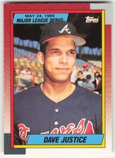 1990 Topps Major League Debut 1989 #65 Dave Justice Atlanta Braves NM 52474