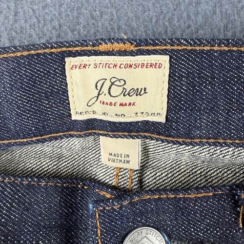 J Crew Jeans Mens 33x32*Blue Selvedge 484 Slim Fit Button Fly Dark Wash Japanese - Picture 4 of 12