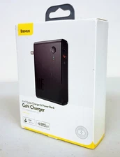 New Baseus GaN 2 In 1 Quick Charger & Power Bank 45w 10000mAh USB + C