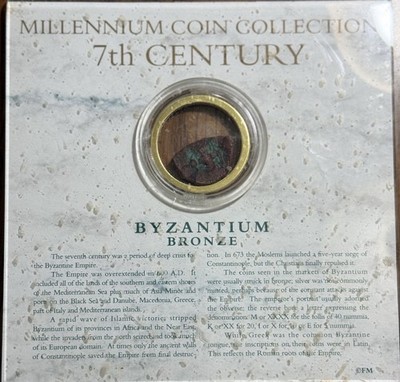 Franklin Mint Millennium Coin Collection 7th Century Byzantium Bronze