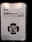 2 1945 S Mercury Dimes 1 NGC MS65 And 1 Uncertified Slabbed Coin With Nice Bands