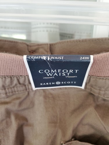NWT Karen Scott Woman Woven Short Size 24W Comfort Waist Casual Brown W/ Pockets - Bild 7 von 9