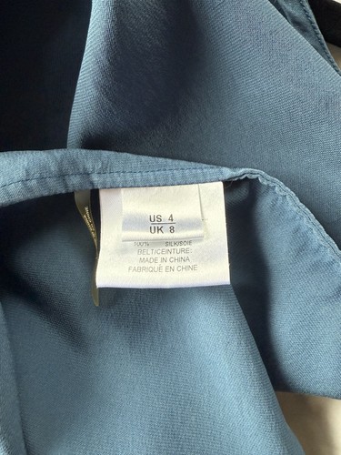 PORTS 61 BEAUTIFUL BRILLIANT BLUE SILK DRESS SLEEVELESS KNEE-LENGTH DRESS, 4 - Picture 9 of 12