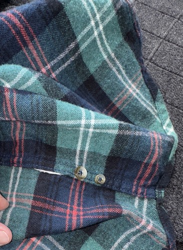 J.Crew Hemd Herren Medium Flanell kariert Ellenbogen Patches Knopfleiste Langarm - Bild 7 von 8