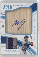 2019 Panini Immaculate Old English Blue 1/10 Alex Verdugo #OE-AV Auto 2h5