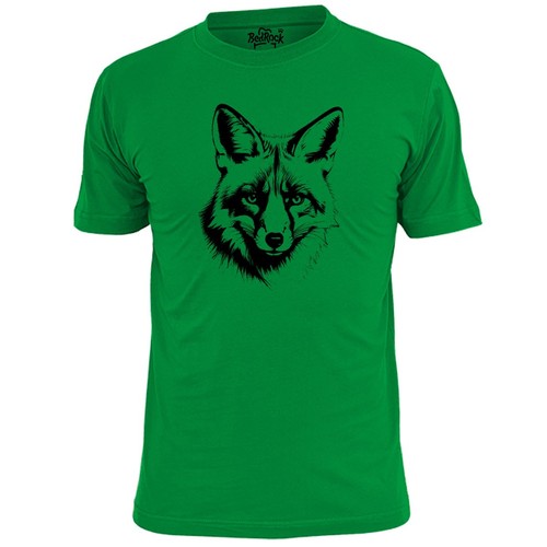 Camiseta para hombre con plantilla de cara de zorro vida silvestre - Imagen 3 de 5