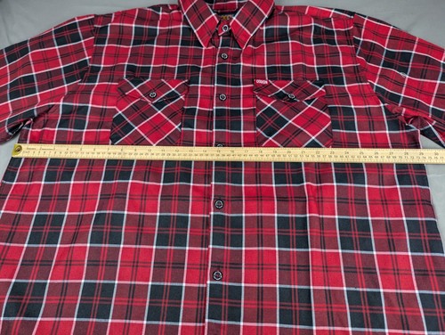 Camisa Dixxon The Hoser Para Hombre XXXXL Franela Roja A Cuadros Manga Larga - Imagen 7 de 7