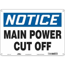 CONDOR 475U20 Safety Sign, 10 in Height, 14 in Width, Aluminum, Horizontal