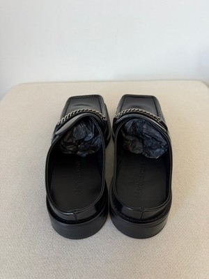 Martine Rose Square Toe Mules - Size 42 - Black Leather - Made in