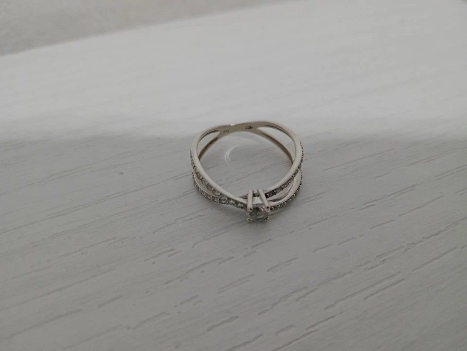 anello oro bianco 18 kt donna - Immagine 3 di 4