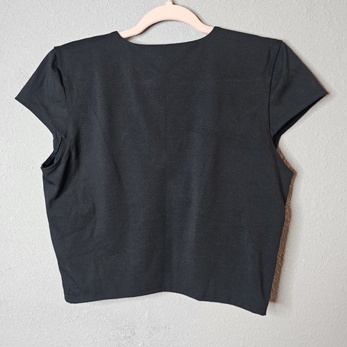 Sincerely Jules Active Crop Top XL Black Athleisure Sporty Workout Removable Pad - Picture 5 of 6