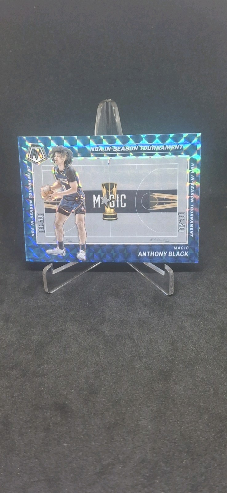 2023-24 Panini Mosaic Anthony Black NBA In Season Tournament Blue Mosaic Prizm