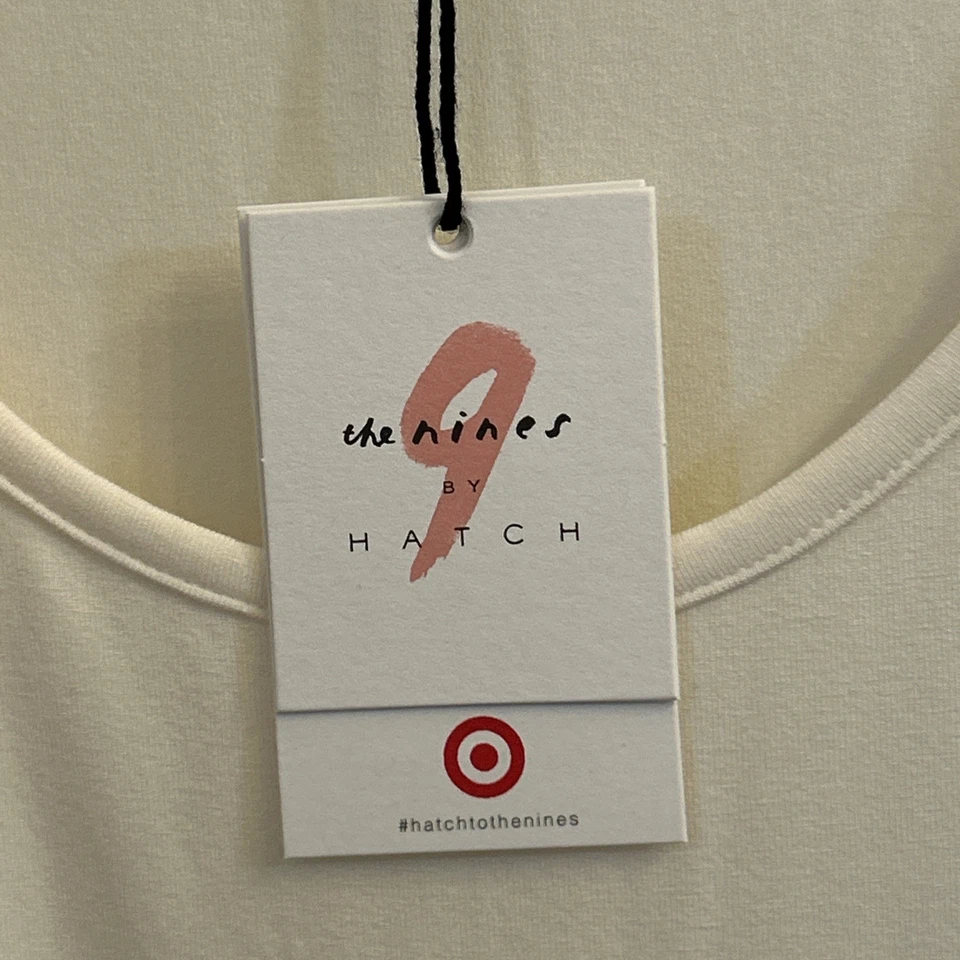 NWT The Nines by HATCH Maternity Bodysuit Ivory Short Sleeve One Piece Size M - Image 3 of 4