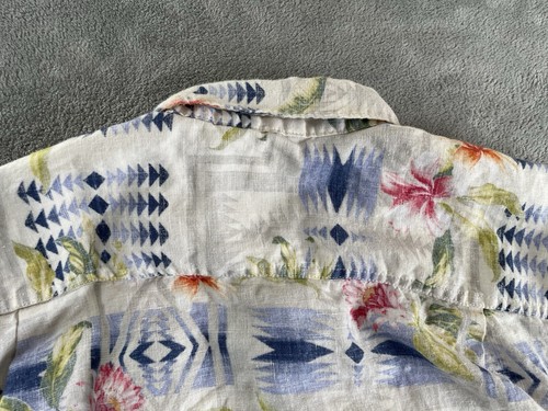 Tommy Bahama x Pendleton LS Hemd Herren Medium Leinen Hawaii Azteken Reverse Print - Bild 13 von 15