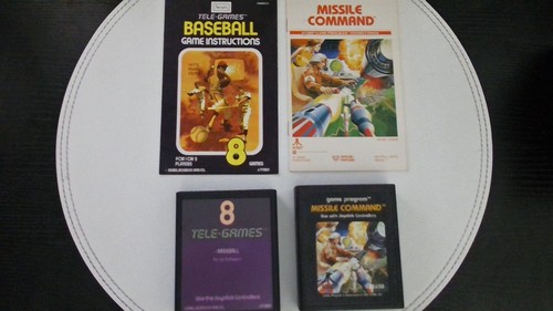 Lot of 2 Atari 2600 Games (With Instruction Manuals) (Baseball, Missile Command) - Picture 1 of 3