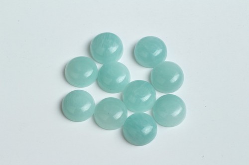 Loose Gemstone Natural Amazonite Round Flat Back Cabs For All Making Jewelry - Picture 10 of 17