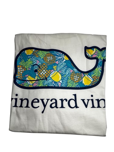 Vineyard Vines Men’s Pineapple whale Fill S/S.Tee.White.Cap.Sz.L.NWT - Picture 3 of 3