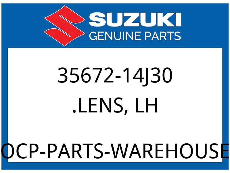 Suzuki OEM Part 35672-14J30 LENS, LH