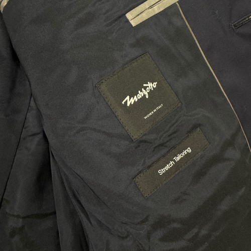 Hugo Boss Marzotto Recent Navy Blue Wool Stretch Suit Mens 38S Pants 32x28 EUC - Picture 6 of 22