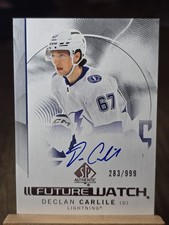 2024-25 UD SP Authentic Future Watch Declan Carlile Auto 000/999