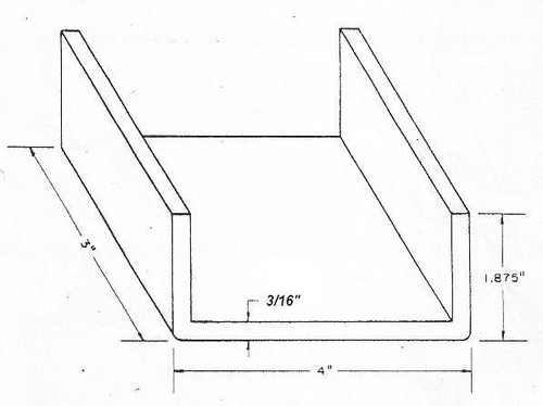 12 - 2 x 4 Steel Weld On Trailer Truck Stake Pocket Board Holder 7 Gauge 3/16" - 第 2/12 張圖片