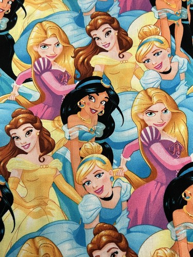 Disney Springs Creative Multi Princess Packed Fabric 2019 56 in x 44 in - Picture 2 of 5