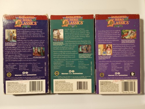 9 VHS lot Nest Animated Hero Classics scientists inventors explorers Curie Polo - Imagen 11 de 12