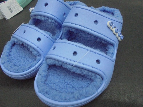 New Crocs Classic Cozzzy Sandal Men's 5 Women's 7 Moon Jelly