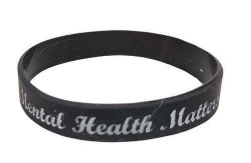 2x Pulsera de Silicona Mental Heath Matters Awareness Negro Blanco "Soy Suficiente" - Imagen 2 de 3