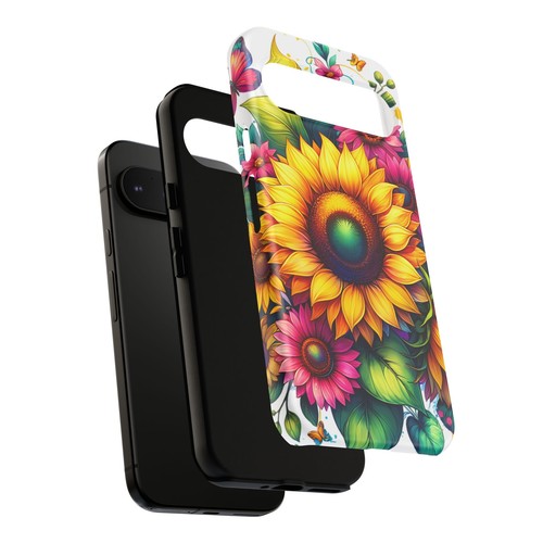 Vibrant Floral Phone Case, Tough Cases, Sunflower Design, Gift for Her, [...] - 第 149/261 張圖片