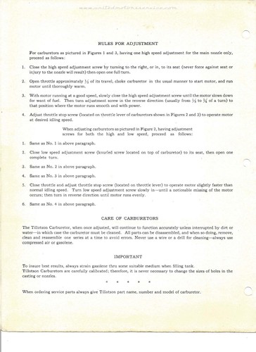 TILLOTSON CARBURETORS MANUAL 1926 - 1935 PDF FREE SHIP - Picture 5 of 9