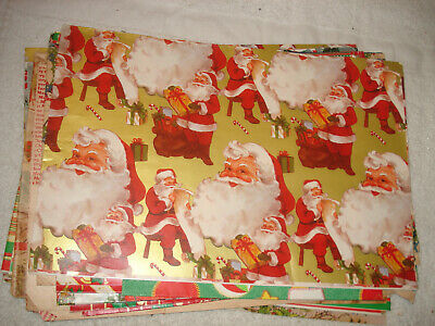 Christmas Decor Decorations Gift Wrap 1960/'s NOS Christmas Wrapping Paper Package Vintage Christmas Gift Wrap