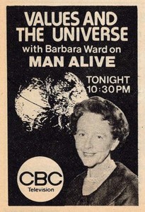 1973 CBC CANADIAN TV AD~BARBARA WARD HOSTS "MAN ALIVE ...