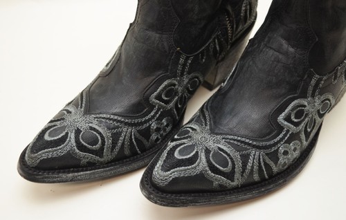 Old Gringo Marrione Side Zip Ankle Boots Embroidered Black - 1036-6 - Size 7 - Picture 11 of 15