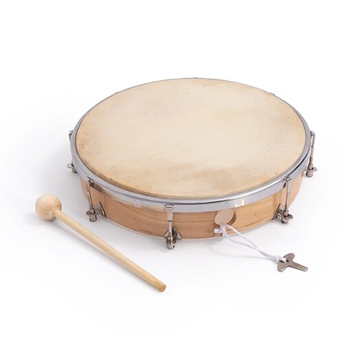 12" Wooden Drum Tuneable Shaman With Beater Percussion Instrument - Picture 3 of 3