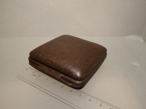 50er Jahre Reisewecker Messing Junghans im braunen Lederetui funktioniert 182 g - Bild 20 von 22