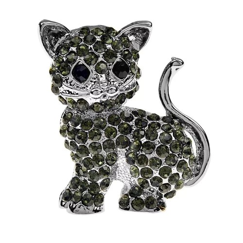 Cat Brooch Coat Pin Blouse Pins Beauty Cats Animal Brooches Women Pearl Jewelry - Picture 21 of 24