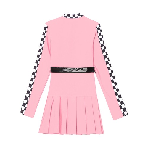Damen Rennfahrer Autofahrer Rollenspiel Langarm Minikleid Rennfahrer Cosplay - Bild 17 von 31