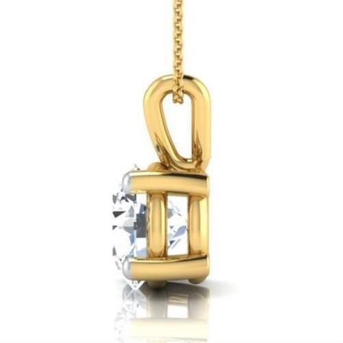 IGI Diamond Pendant VVS2 D Round 0.90 Carat Lab Created 14k White Gold Sparkling - Picture 11 of 11
