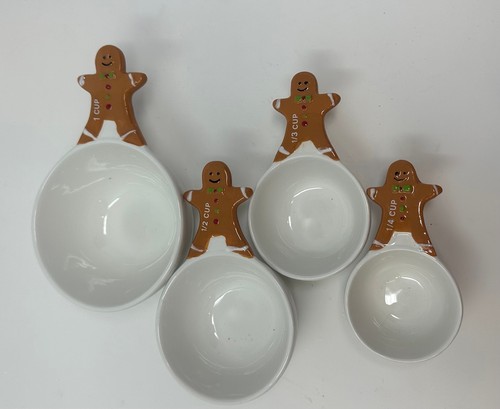 Tabletops Unlimited Gingerbread Measuring Cup Set, brand new gingerbread measur - Picture 1 of 4