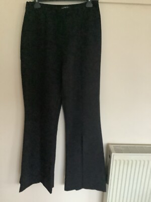 Boohoo Black Deep Split Front, Fit and Flare Size 12 31