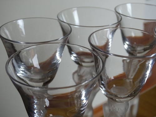 EIGHT AMAZING VINTAGES LIQUOR SHOT GLASSES BAYEL BACHANTE NUDE CRYSTAL GLASS - Picture 7 of 10
