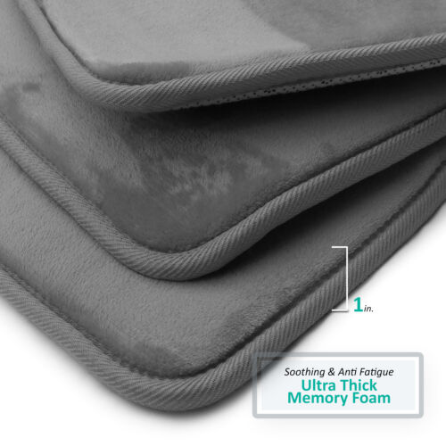 3PC Bathroom Rug Memory Foam Bath Mat Set - Small Large and Contour Bath Rugs - Picture 6 of 175